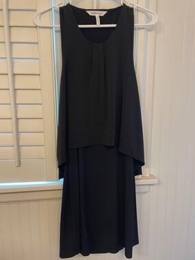 BCBGMaxAzria Black High-Low Layered Sleeveless Dress